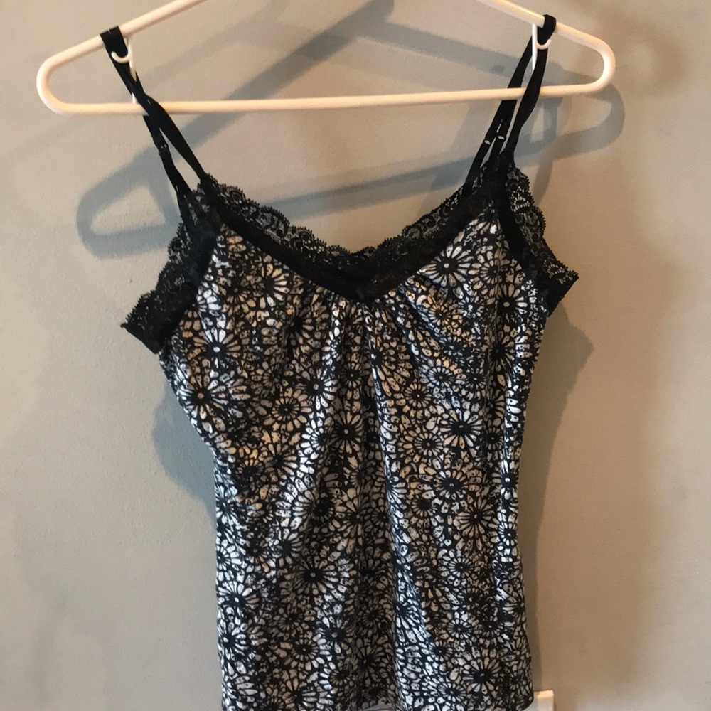 express floral v neck tank top